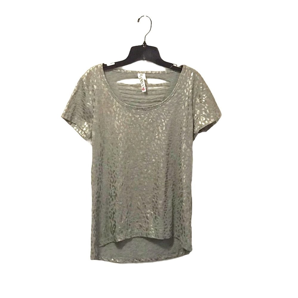 Ransom Leopard Print Round Neck Shirt XL